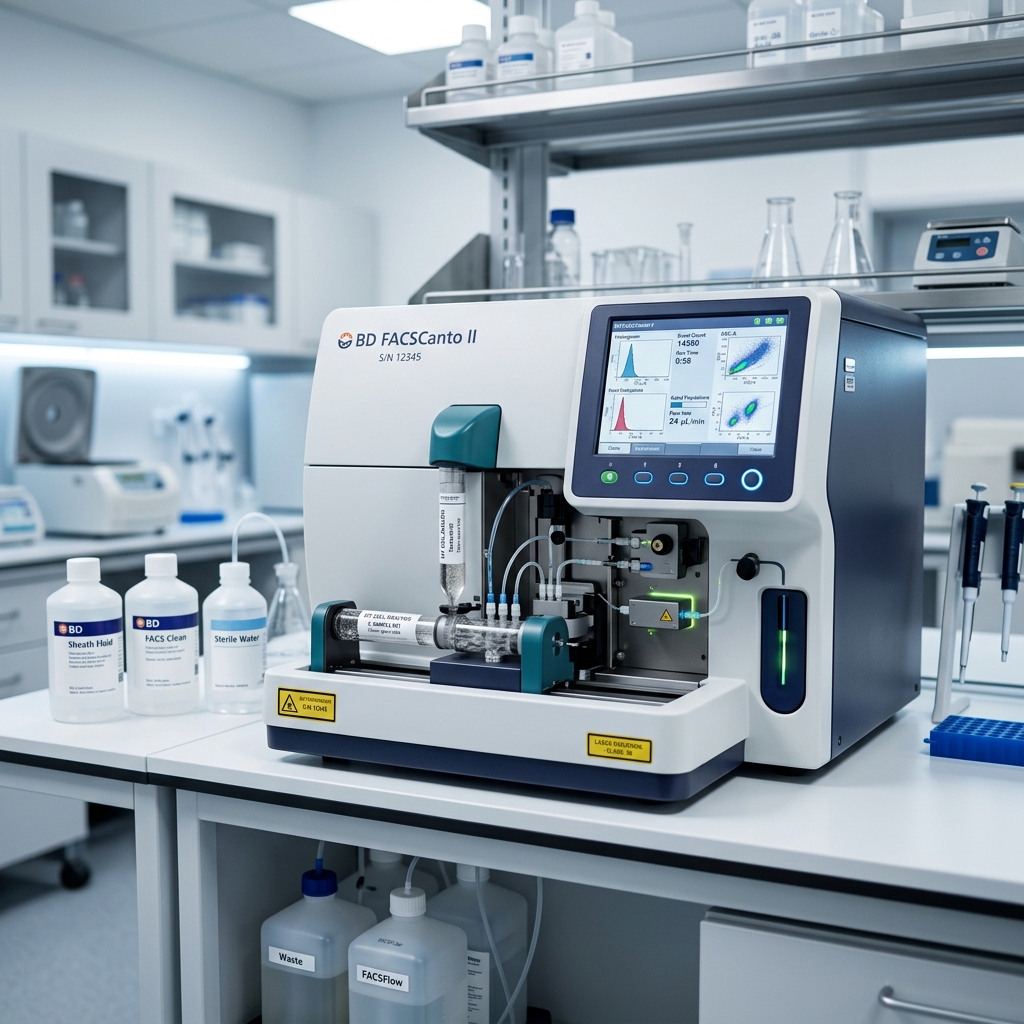 MicroSort flow cytometer laboratory system